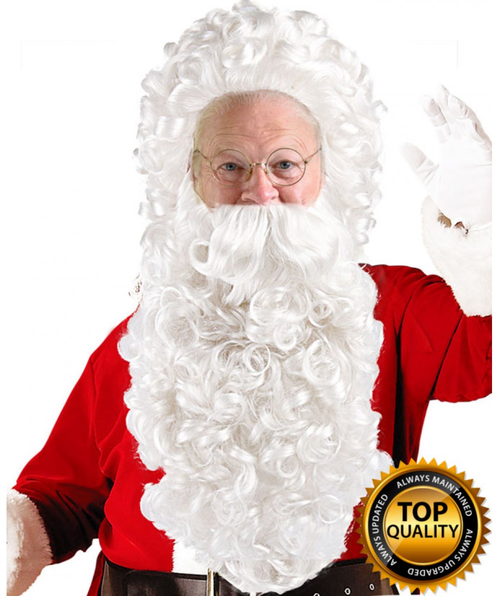1pc Xmas Santa Claus Curly Wig and Beard for Christmas Performance Props Beard 
