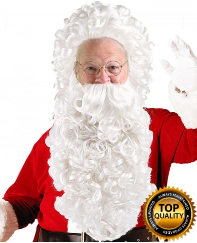 Curly Santa Claus Wig and Beard Set Deluxe HX-006